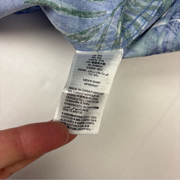 28 Palms Men’s 3XL Hawaiian Shirt Lot of 2 Tropical Flowers Palms Blue Button Up - Picture 8 of 10